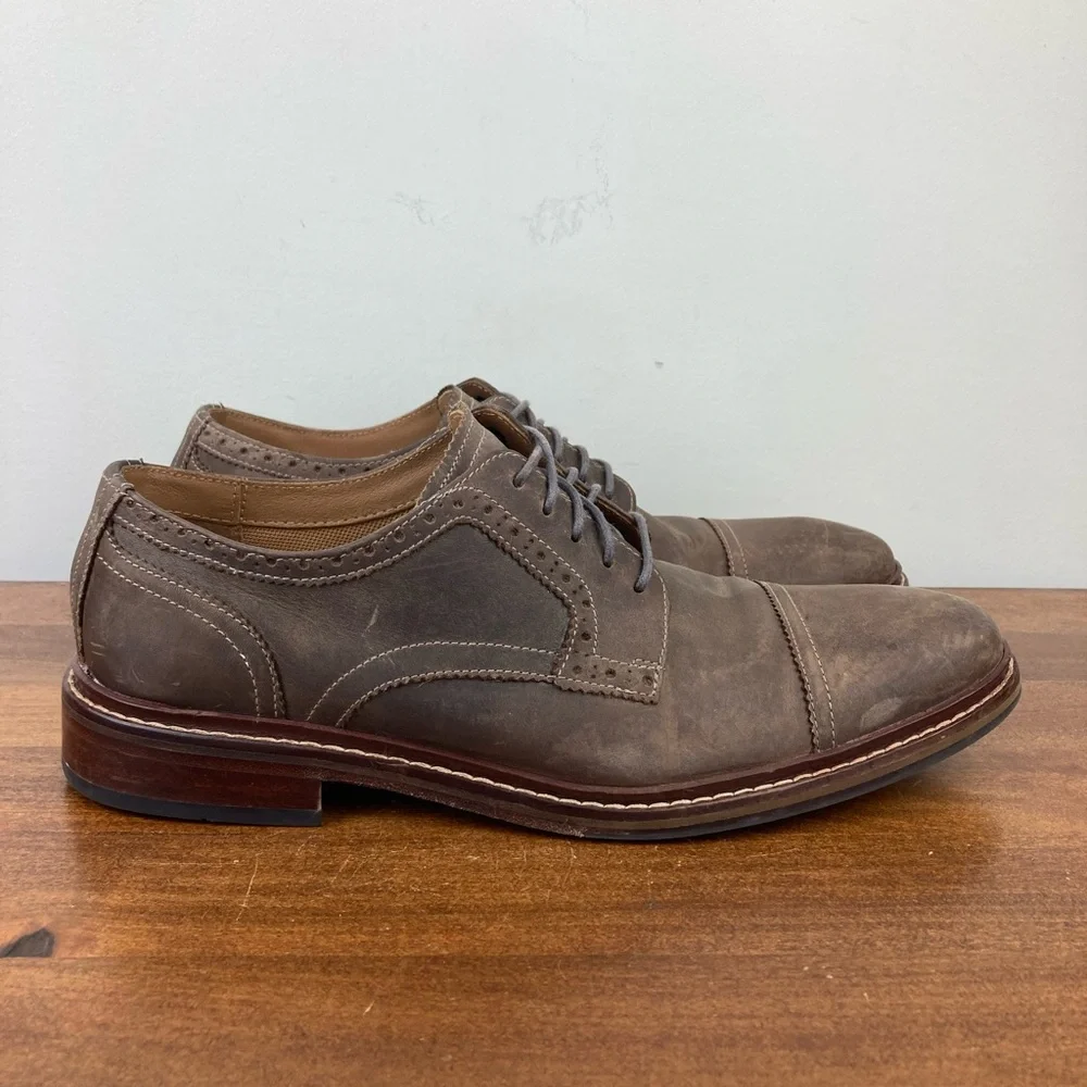 Cole Haan Men’s Oxfords Driftwood Cap Toe Leather Dress Shoes C24568 Size 9M.